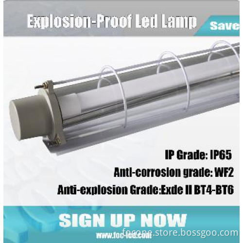Anti-corrosion grade WF2 led tube explosion